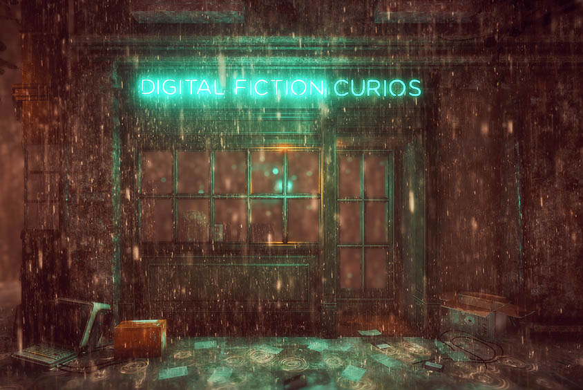 Exterior of the digital fiction curios VR experience