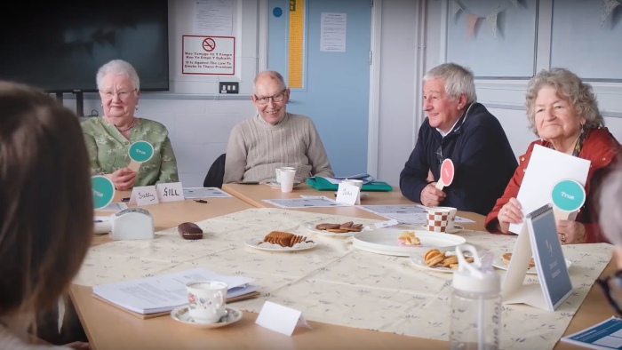 A group of people taking part in the Journeying through Dementia programme