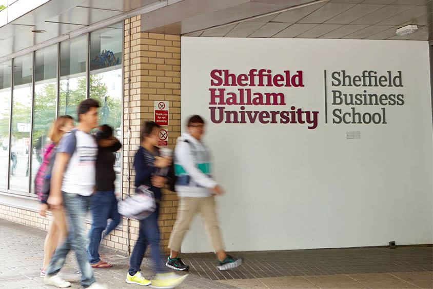 Students entering Sheffield Business School