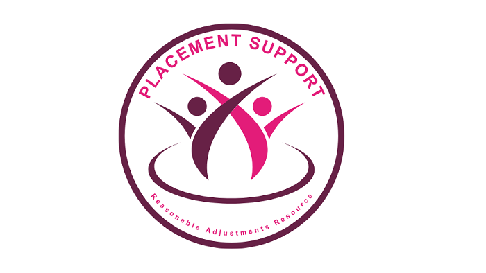 Placement support resource logo used as a button
