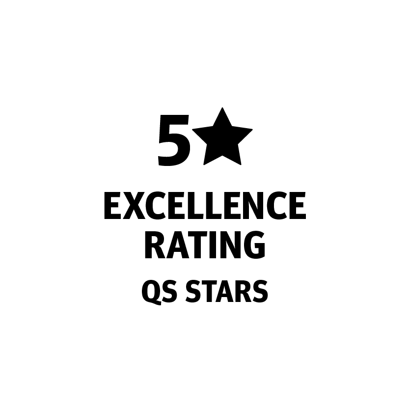 5 Star Excellence Rating QS Stars