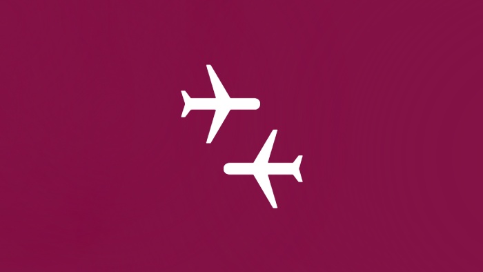An illustration of two planes flying in opposite directions