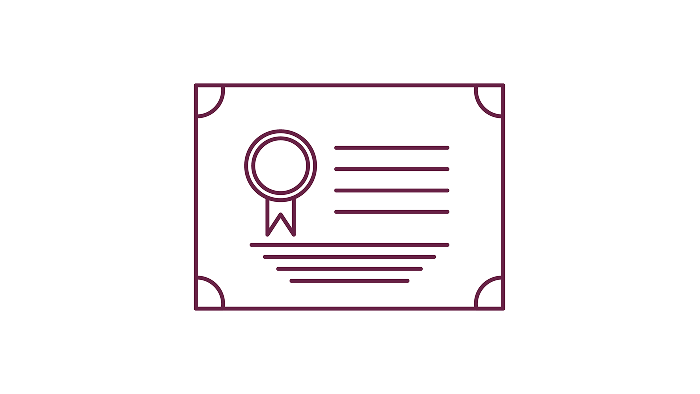 An illustration of a certificate.