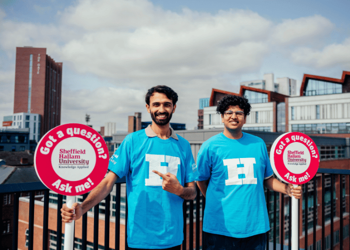 students at an open day