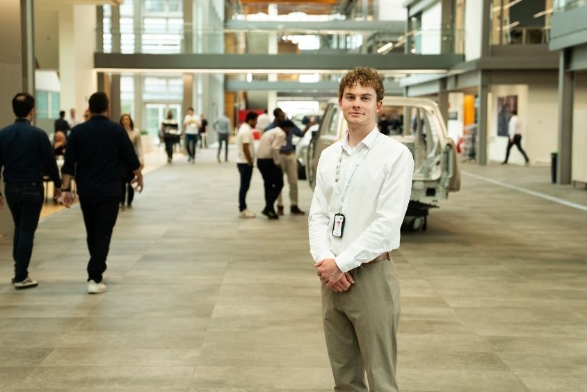 Isaac at Jaguar Land Rover head office
