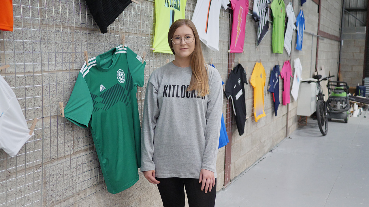 Sheffield Hallam student Lucy Bentall at Kitlocker's offices