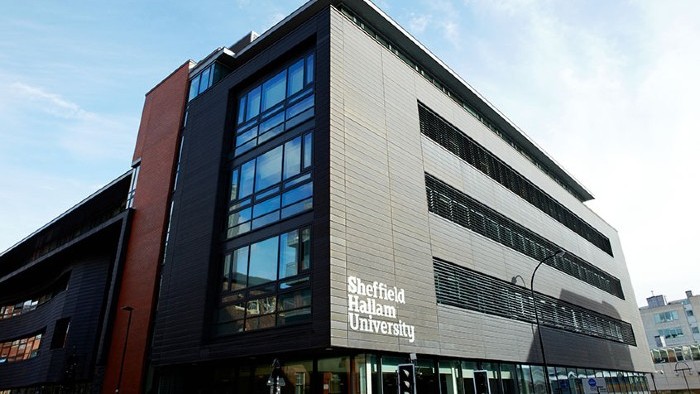 The exterior of the Cantor building at Sheffield Hallam University