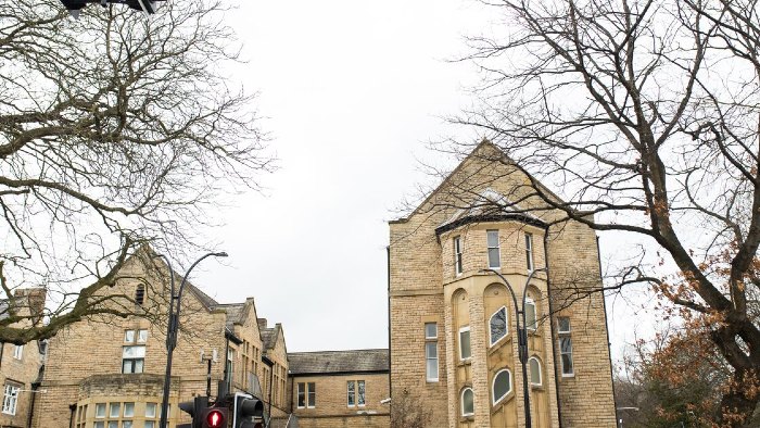 The exterior of Collegiate Hall located at the Sheffield Hallam Collegiate Campus.