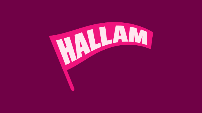 A flag icon reading 'Hallam'.