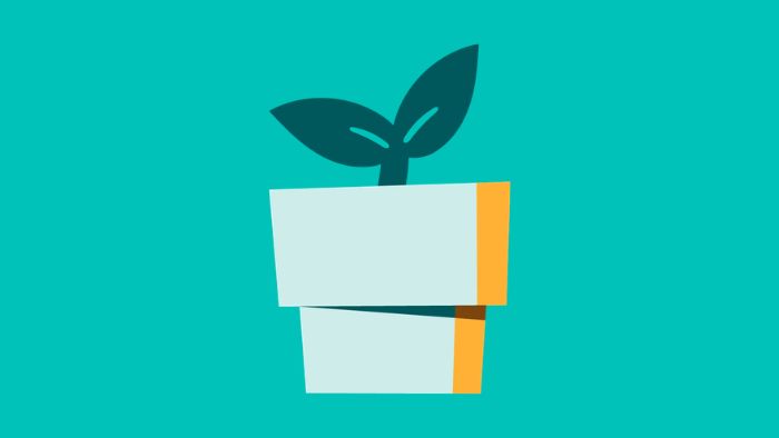 An illustration of a plant in a pot