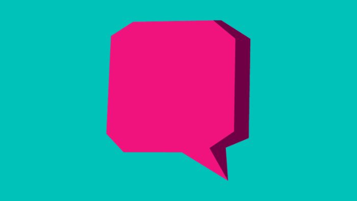 An illustration of a speech bubble