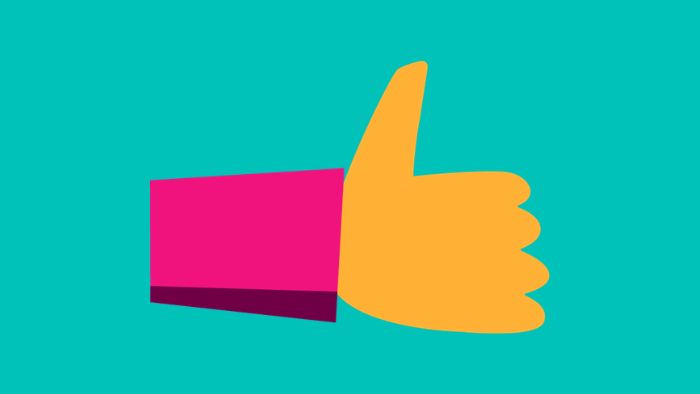 An illustration of the thumbs up sign