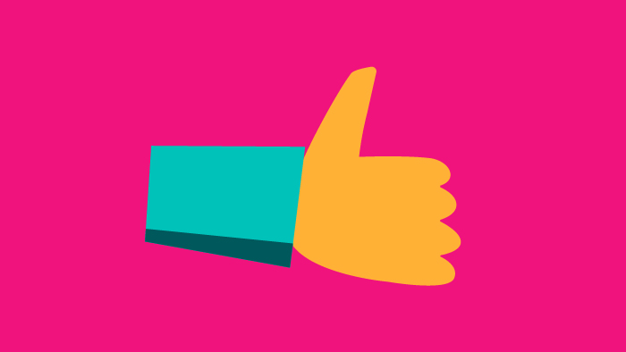 A thumbs up icon.