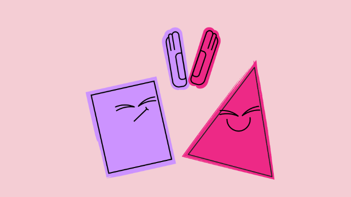 cartoon shapes high fiving