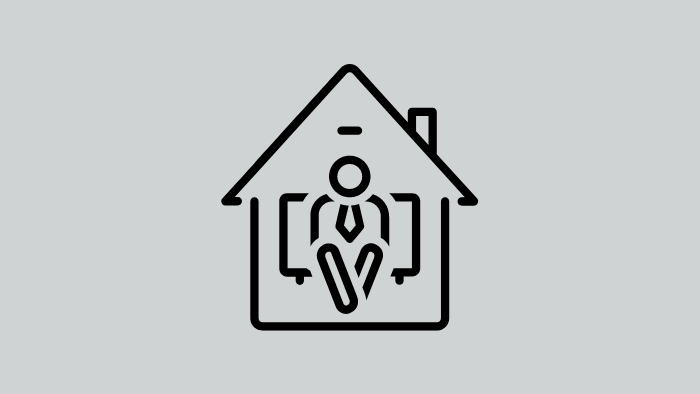 Icon of a house with a person in it