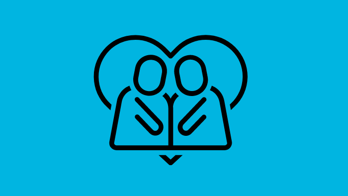 Image of two people in a heart shape