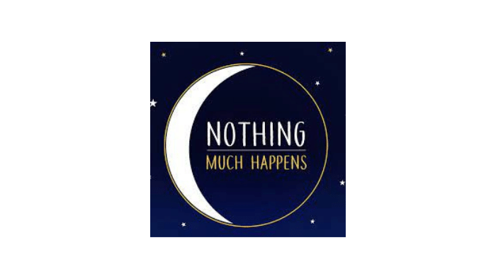 Logo for nothing much happens podcast. crescent moon image