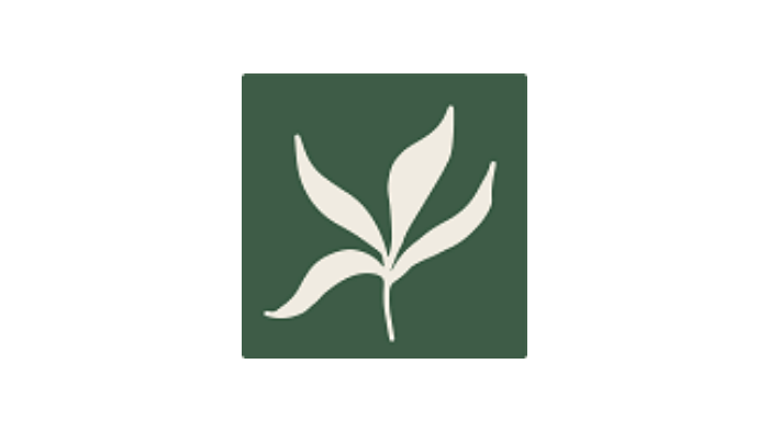 Logo for the Worry tree app - a white leaf on a green background