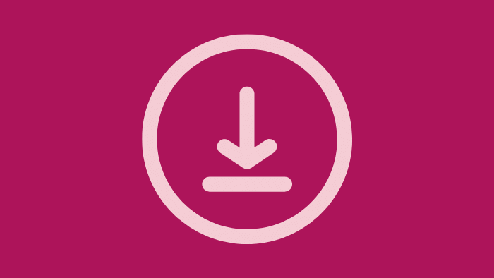 Icon of a download sign