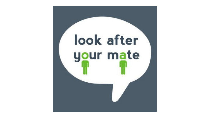 Look after your mate logo in a speech bubble