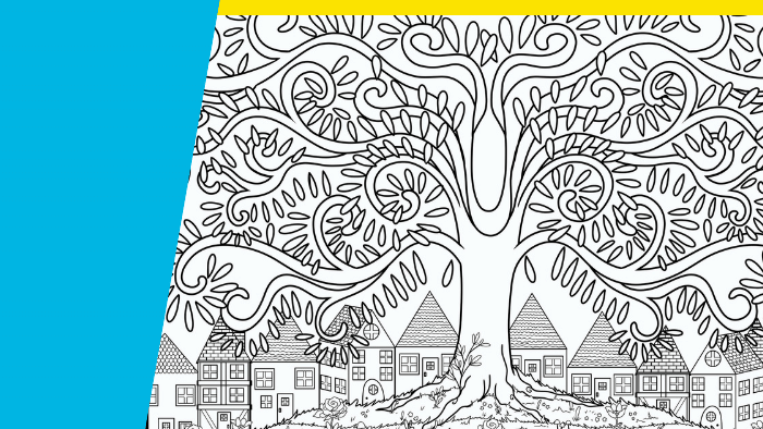  Image of a tree for colouring