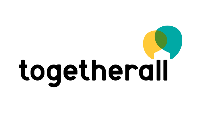 Togetherall Logo with image of two speech bubbles