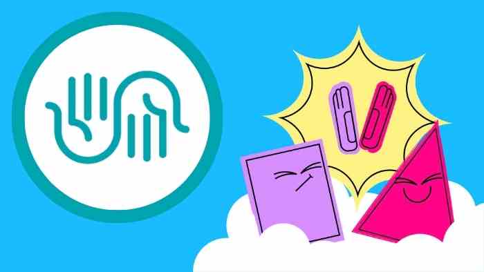 Chaplaincy logo and wellbeing characters high-fiving on a blue background