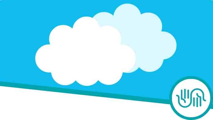 Clouds against a blue sky with the Multifaith Chaplaincy logo