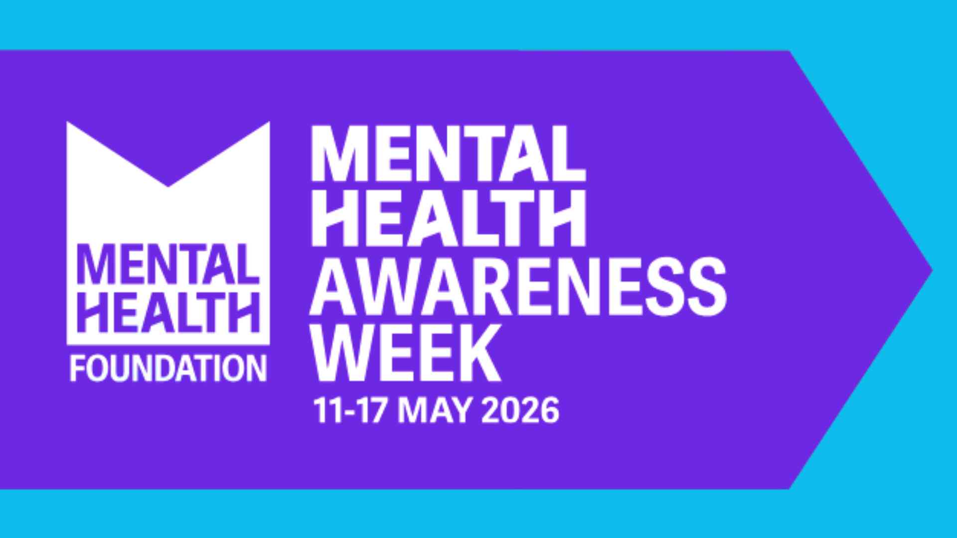 Mental Health Foundation Logo with the words Mental Health Awareness Week 11-17 May 2026 next to it. 