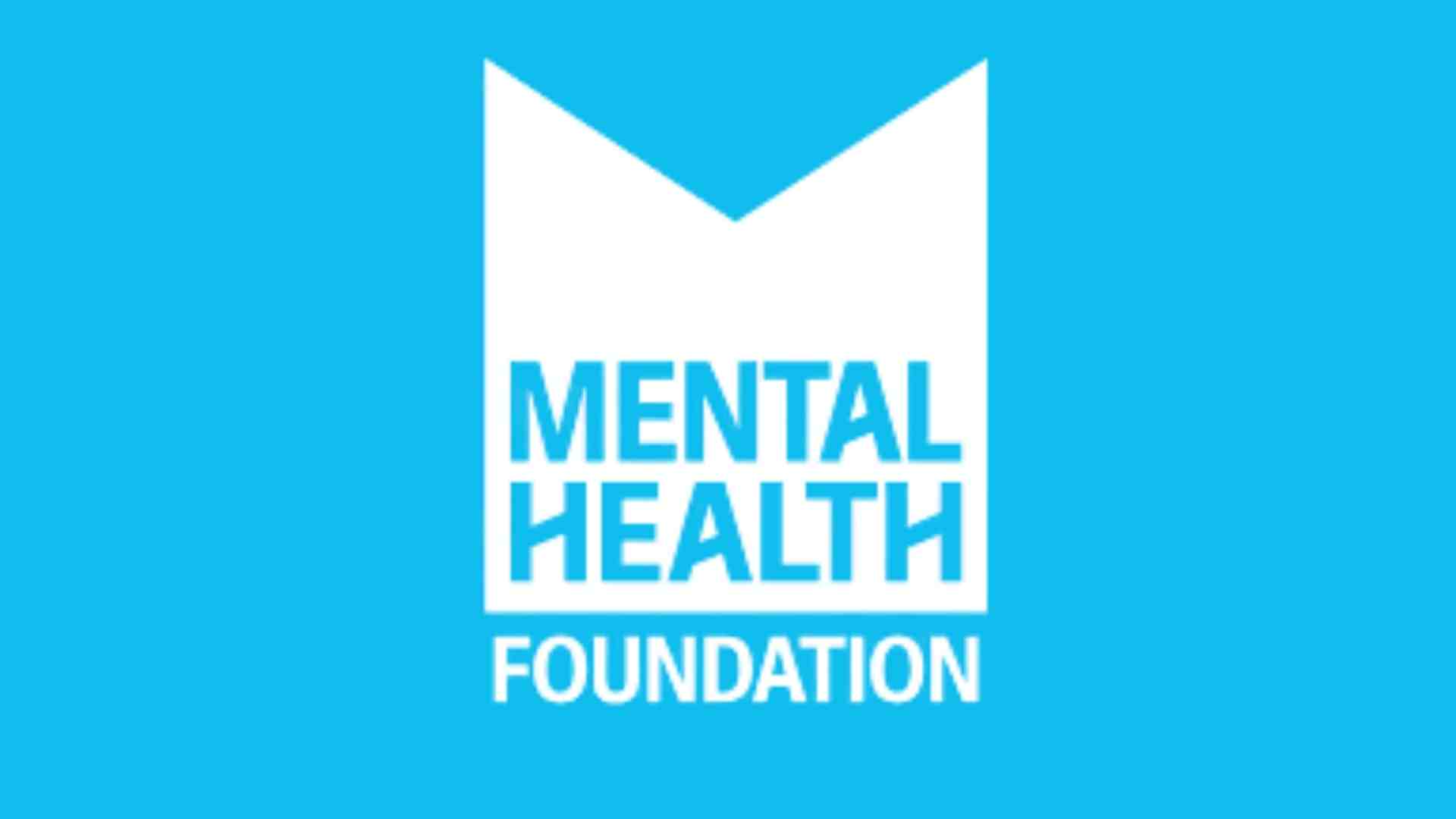 The Mental Health Foundation logo on a Blue background