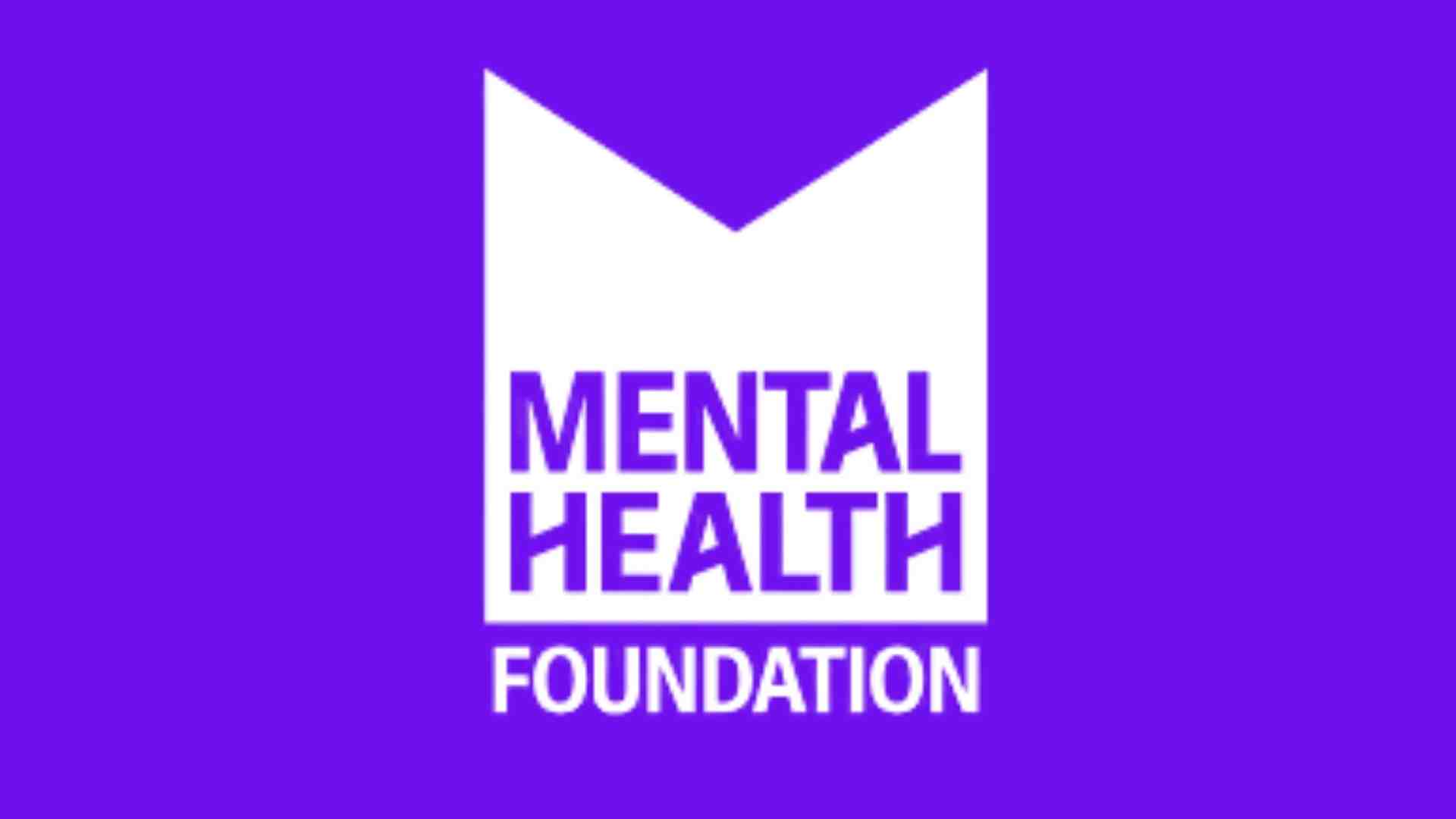 The Mental Health Foundation logo on a purple background