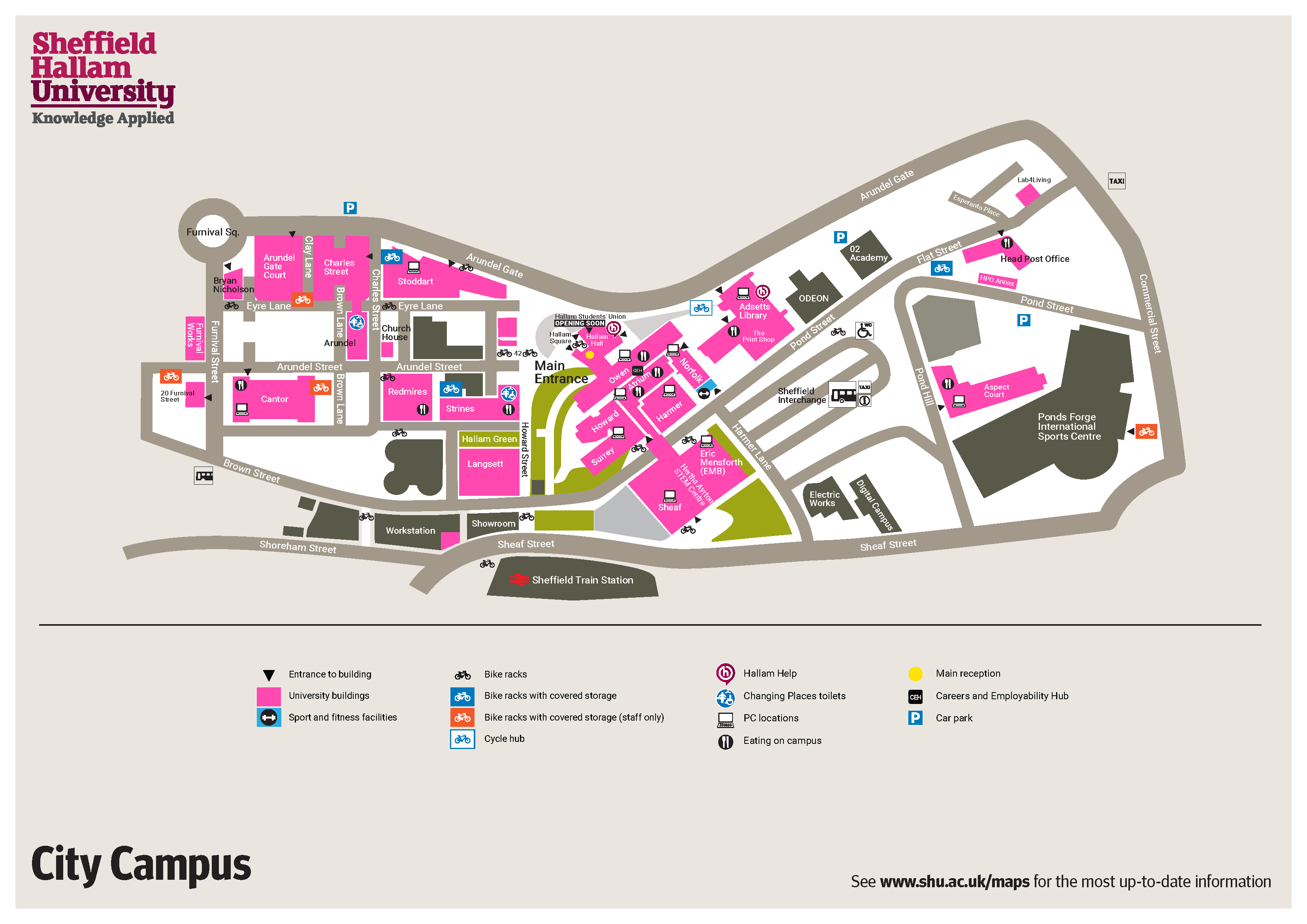 City Campus Map Sheffield Hallam University City Campus Map Sheffield Hallam University